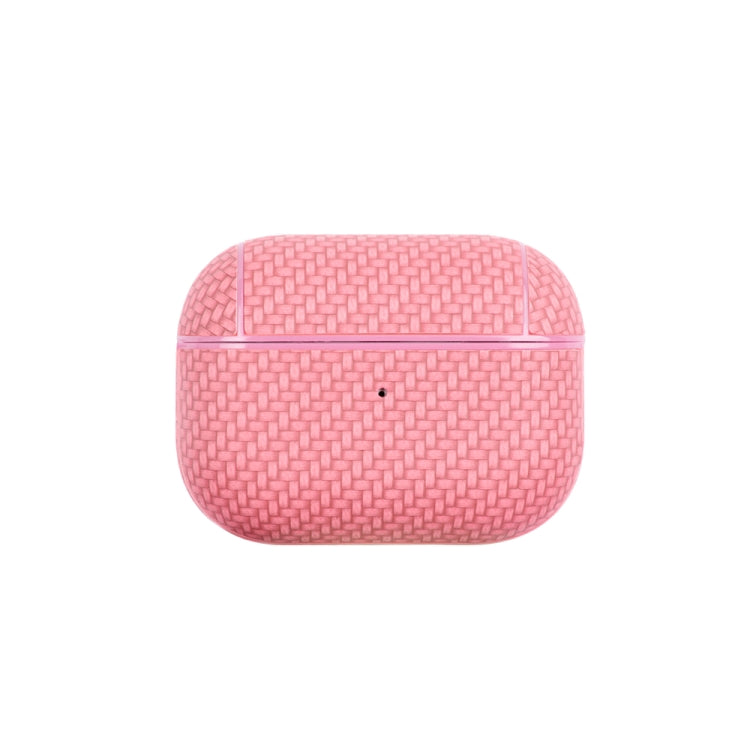 For AirPods Pro 2 Woven Skin Texture PC TWS Earphone Protective Case(Pink) - For AirPods Pro 2 by buy2fix | Online Shopping UK | buy2fix