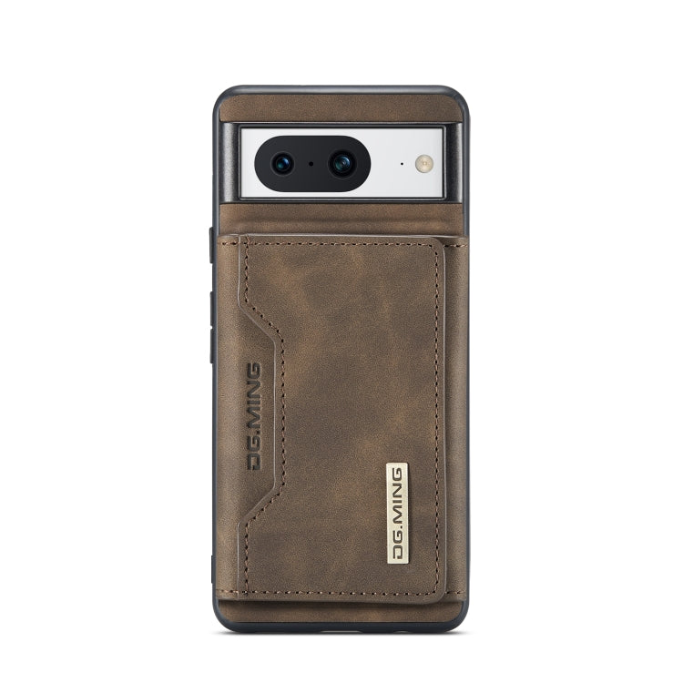 For Google Pixel 8 DG.MING M2 Series 3-Fold Multi Card Bag + Magnetic Phone Case(Coffee) - Google Cases by DG.MING | Online Shopping UK | buy2fix