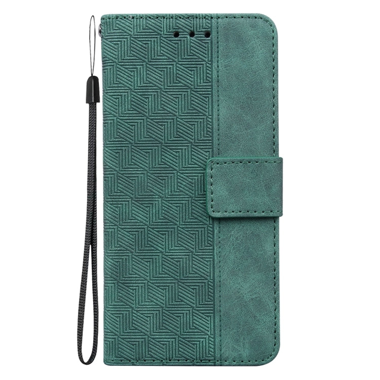 For Samsung Galaxy S24 Ultra 5G Geometric Embossed Leather Phone Case(Green) - Galaxy S24 Ultra 5G Cases by buy2fix | Online Shopping UK | buy2fix