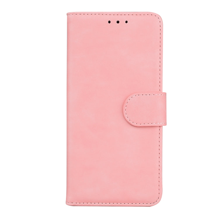 For Motorola Moto G Power 5G 2024 Skin Feel Pure Color Flip Leather Phone Case(Pink) - Motorola Cases by buy2fix | Online Shopping UK | buy2fix