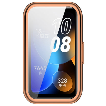 For Huawei Band 8 Full Coverage TPU Electroplating Watch Protective Case(Rose Gold) - Watch Cases by buy2fix | Online Shopping UK | buy2fix