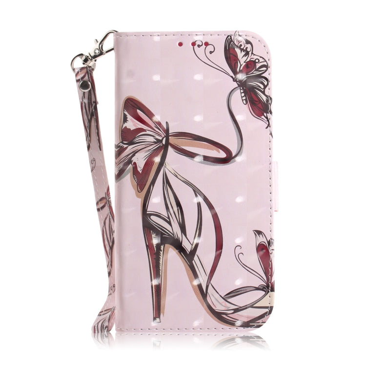 For iPhone SE 2024 3D Colored Horizontal Flip Leather Phone Case(Butterfly High-heeled) - More iPhone Cases by buy2fix | Online Shopping UK | buy2fix