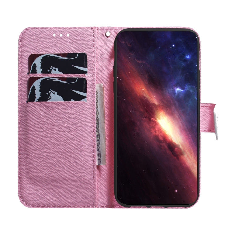 For iPhone 16 Coloured Drawing Flip Leather Phone Case(Magnolia) - iPhone 16 Cases by buy2fix | Online Shopping UK | buy2fix