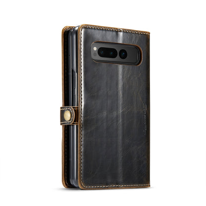 For Google Pixel Fold CaseMe 003 Crazy Horse Texture Leather Phone Case(Coffee) - Google Cases by CaseMe | Online Shopping UK | buy2fix