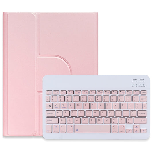 For iPad 10th Gen 10.9 2022 Square Button 360 Degree Rotatable Bluetooth Keyboard Leather Case(Pink) - Universal by buy2fix | Online Shopping UK | buy2fix