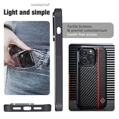 For Samsung Galaxy S23 LC.IMEEKE 3 in 1 Carbon Fiber Texture Shockproof Phone Case(Black) - Galaxy Phone Cases by LC.IMEEKE | Online Shopping UK | buy2fix