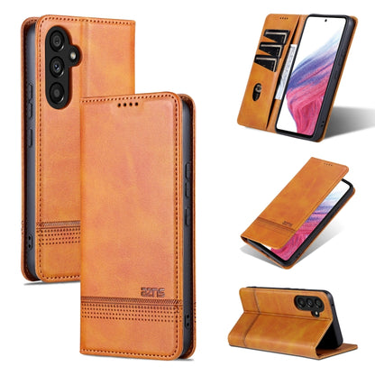 For Samsung Galaxy S23 FE 5G AZNS Magnetic Calf Texture Flip Leather Phone Case(Light Brown) - Galaxy S23 FE 5G Cases by AZNS | Online Shopping UK | buy2fix