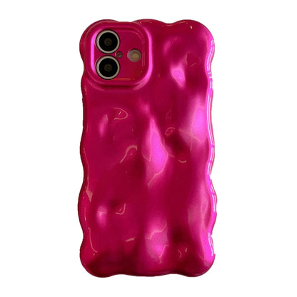 For iPhone 16 Plus Wave Bubbles TPU Phone Case(Red) - iPhone 16 Plus Cases by buy2fix | Online Shopping UK | buy2fix