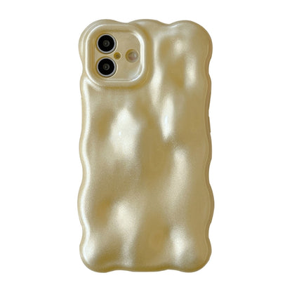 For iPhone 16 Plus Wave Bubbles TPU Phone Case(Pearlescent Yellow) - iPhone 16 Plus Cases by buy2fix | Online Shopping UK | buy2fix