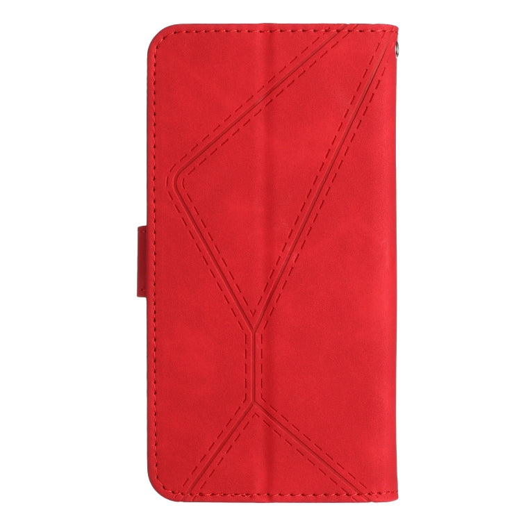 For Samsung Galaxy A05s Stitching Embossed Leather Phone Case(Red) - Galaxy Phone Cases by buy2fix | Online Shopping UK | buy2fix