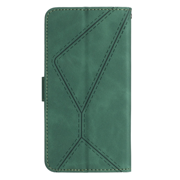 For Samsung Galaxy A55 5G Stitching Embossed Leather Phone Case(Green) - Galaxy Phone Cases by buy2fix | Online Shopping UK | buy2fix