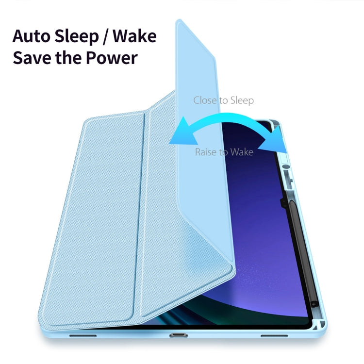 For Samsung Galaxy Tab S10 Ultra DUX DUCIS TOBY Series Antiskid Leather Tablet Case with Sleep / Wake-up Function(Blue) - Tab S10 Ultra Cases by DUX DUCIS | Online Shopping UK | buy2fix