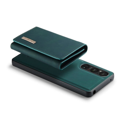 For Sony Xperia 1 V DG.MING M1 Series 3-Fold Multi Card Wallet + Magnetic Phone Case(Green) - Sony Cases by DG.MING | Online Shopping UK | buy2fix