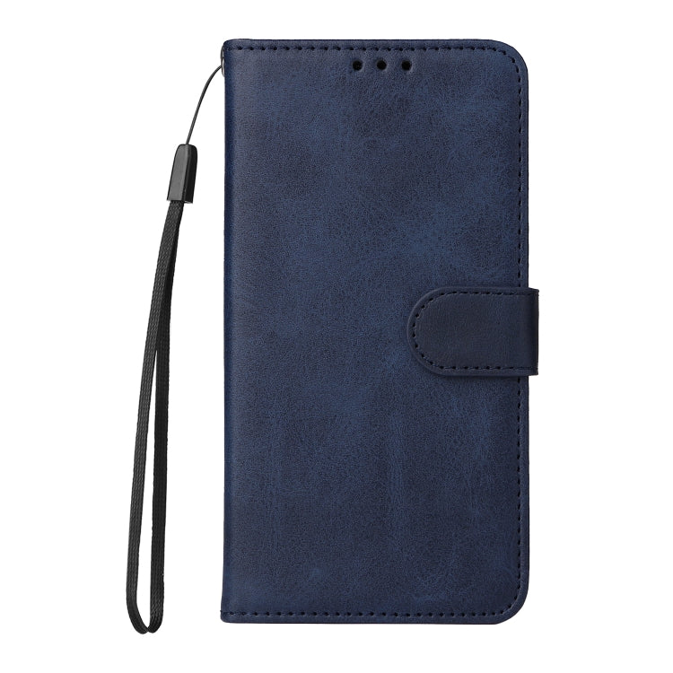 For Samsung Galaxy S24 Classic Calf Texture Flip Leather Phone Case(Blue) - Galaxy S24 5G Cases by buy2fix | Online Shopping UK | buy2fix