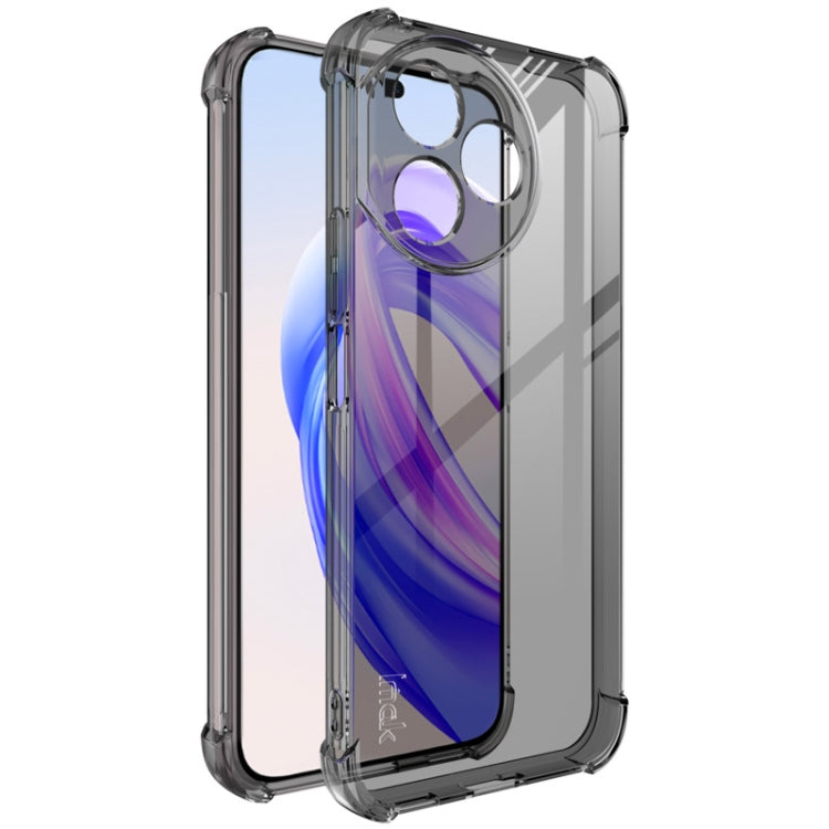 For Honor X50i+ 5G imak Shockproof Airbag TPU Phone Case(Transparent Black) - Honor Cases by imak | Online Shopping UK | buy2fix