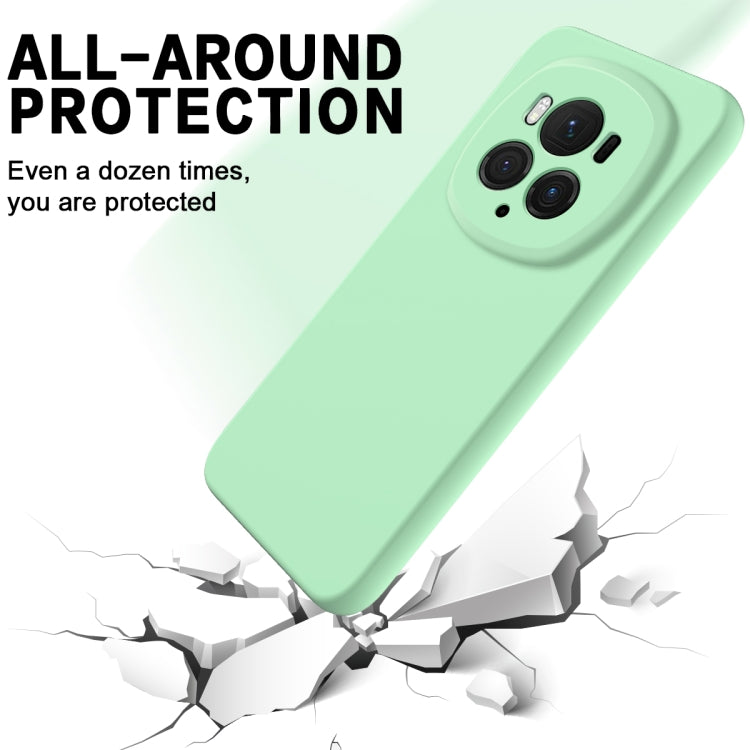 For Honor Magic6 Pro Pure Color Liquid Silicone Shockproof Phone Case(Green) - Honor Cases by buy2fix | Online Shopping UK | buy2fix