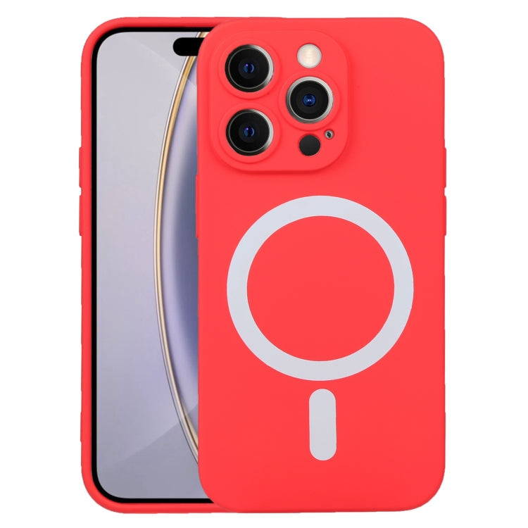 For iPhone 16 Pro Liquid Silicone Magsafe Phone Case(Red) - iPhone 16 Pro Cases by buy2fix | Online Shopping UK | buy2fix