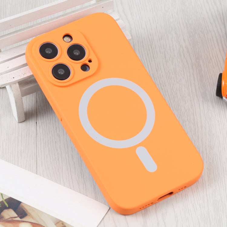 For iPhone 16 Pro Liquid Silicone Magsafe Phone Case(Orange) - iPhone 16 Pro Cases by buy2fix | Online Shopping UK | buy2fix