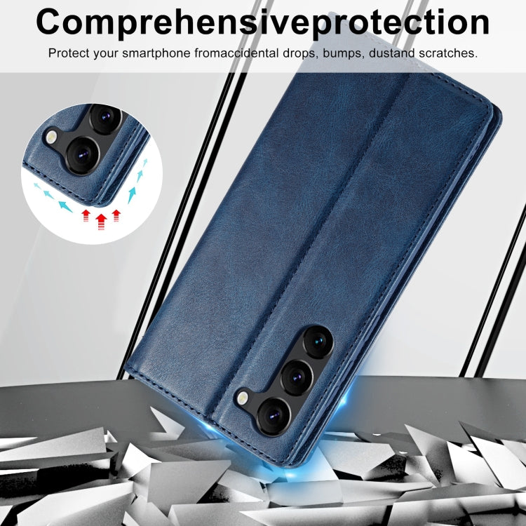 For Samsung Galaxy S24+ LC.IMEEKE RFID Anti-theft Leather Phone Case(Blue) - Galaxy S24+ 5G Cases by LC.IMEEKE | Online Shopping UK | buy2fix