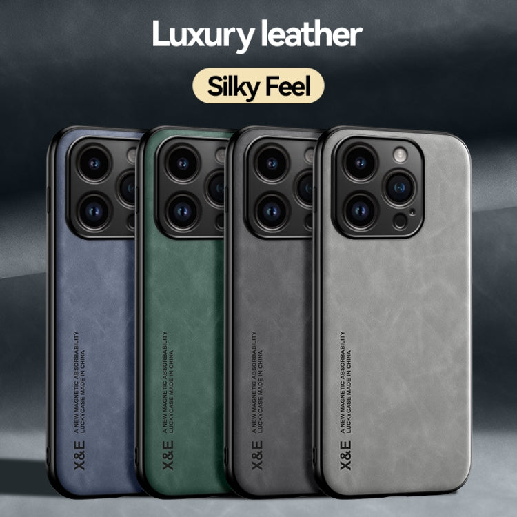 For iPhone 16 Pro Skin Feel Magnetic Leather Back Phone Case(Green) - iPhone 16 Pro Cases by buy2fix | Online Shopping UK | buy2fix