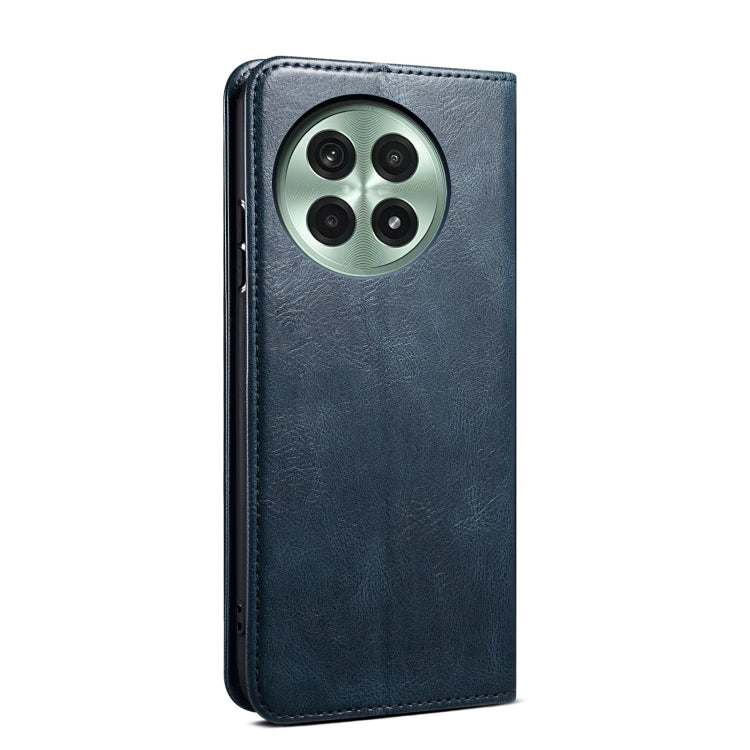 For OnePlus 13 Oil Wax Crazy Horse Texture Leather Phone Case(Blue) - OnePlus Cases by buy2fix | Online Shopping UK | buy2fix