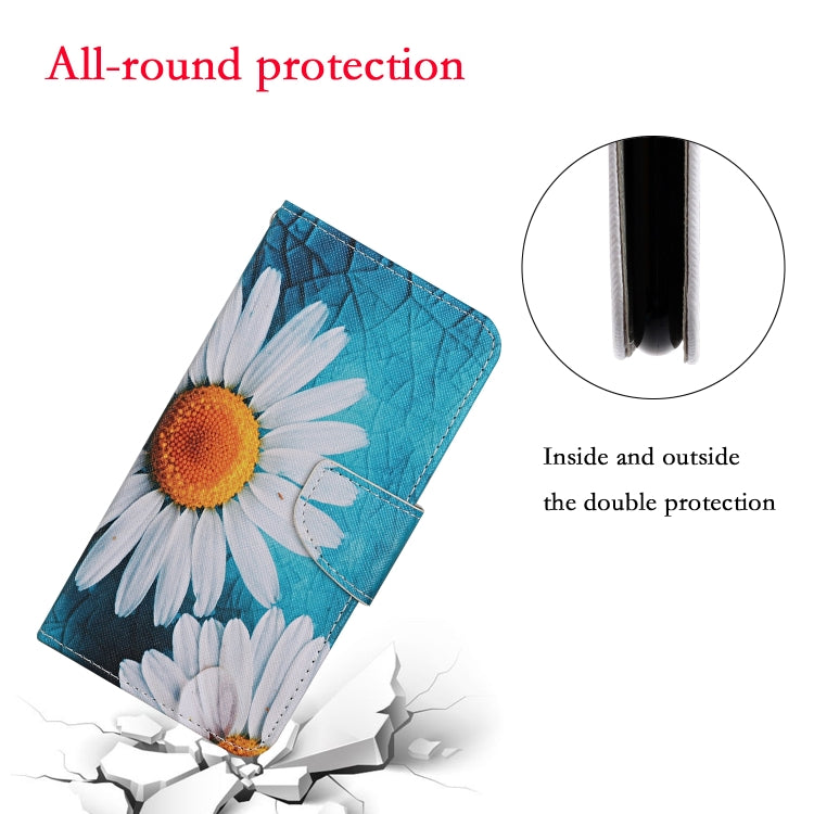 For iPhone 16 3D Colored Drawing Flip Leather Phone Case(Chrysanthemum) - iPhone 16 Cases by buy2fix | Online Shopping UK | buy2fix