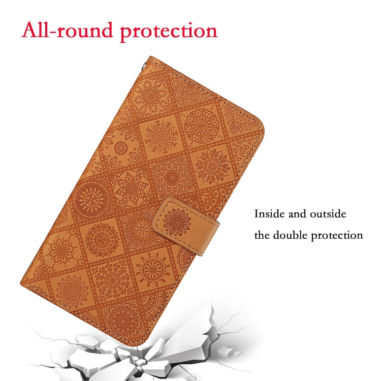 For iPhone 16 Pro Ethnic Style Embossed Pattern Leather Phone Case(Brown) - iPhone 16 Pro Cases by buy2fix | Online Shopping UK | buy2fix