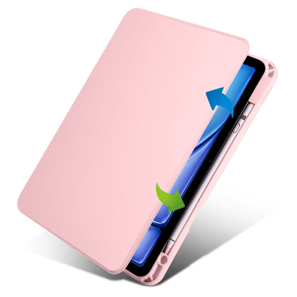 For iPad Air 11 2024 Acrylic 360 Rotation Detachable Leather Tablet Case(Sand Pink) - iPad Air 11 2024 Cases by buy2fix | Online Shopping UK | buy2fix