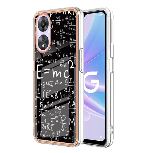 For OPPO A78 / A58 Electroplating Marble Dual-side IMD Phone Case(Equation) - OPPO Cases by buy2fix | Online Shopping UK | buy2fix