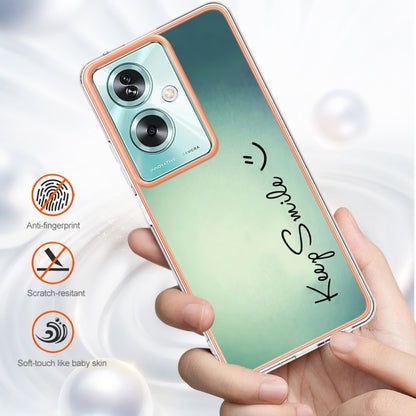 For OPPO A79 5G Global Electroplating Marble Dual-side IMD Phone Case(Smile) - OPPO Cases by buy2fix | Online Shopping UK | buy2fix