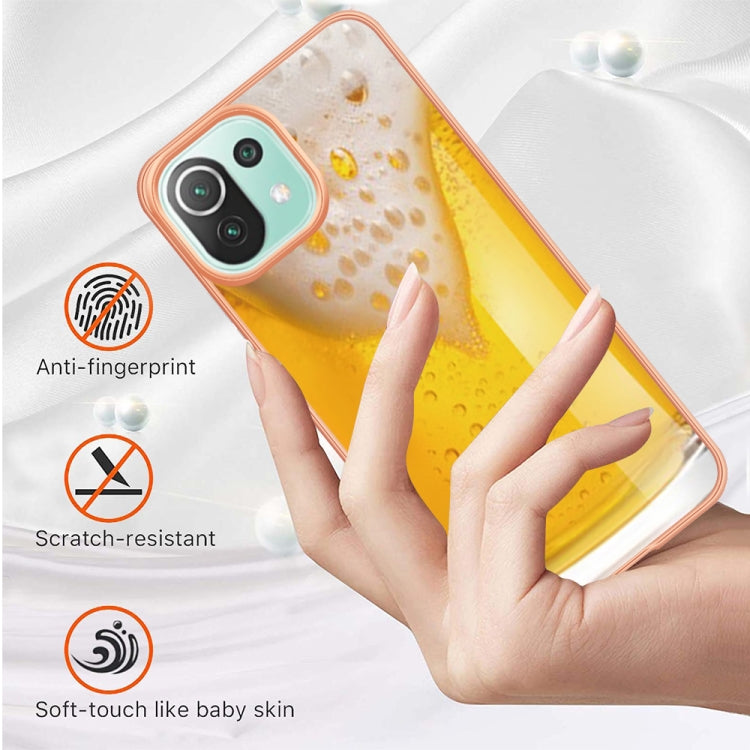 For Xiaomi 11 Lite Electroplating Marble Dual-side IMD Phone Case(Draft Beer) - Xiaomi Cases by buy2fix | Online Shopping UK | buy2fix