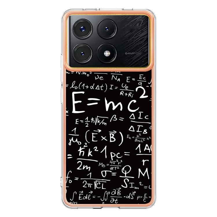 For Xiaomi Poco X6 Pro / Redmi K70E Electroplating Marble Dual-side IMD Phone Case(Equation) - K70E Cases by buy2fix | Online Shopping UK | buy2fix