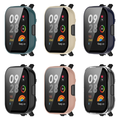 For Xiaomi Mi Watch Lite 3 PC + Tempered Film Integrated Watch Protective Case(Transparent) - Watch Cases by buy2fix | Online Shopping UK | buy2fix
