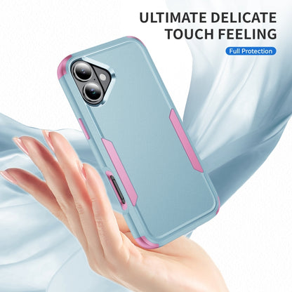 For iPhone 16 Commuter Shockproof TPU + PC Phone Case(Grey Green+Pink) - iPhone 16 Cases by buy2fix | Online Shopping UK | buy2fix