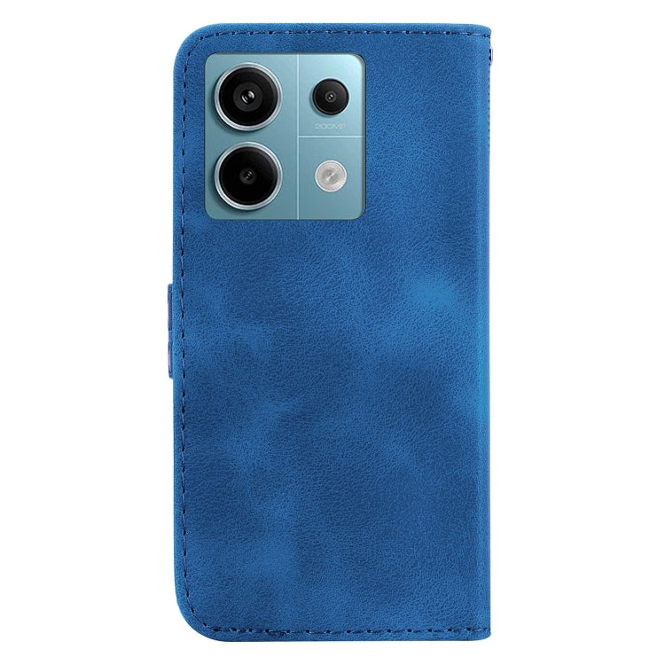 For Xiaomi Redmi Note 13 Pro 5G 7-shaped Embossed Leather Phone Case(Blue) - Note 13 Pro Cases by buy2fix | Online Shopping UK | buy2fix