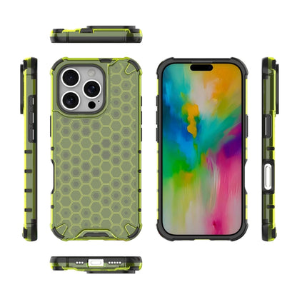 For iPhone 16 Pro Max Honeycomb Shockproof Phone Case(Green) - iPhone 16 Pro Max Cases by buy2fix | Online Shopping UK | buy2fix