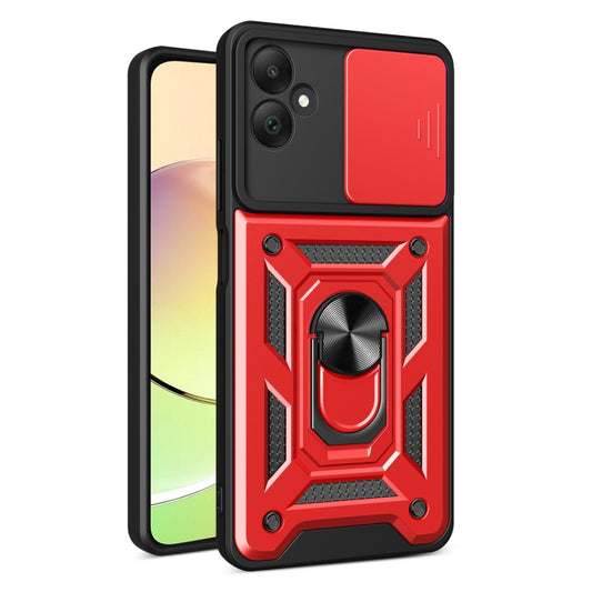 For Samsung Galaxy A05 Sliding Camera Cover Design TPU+PC Phone Case(Red) - Galaxy Phone Cases by buy2fix | Online Shopping UK | buy2fix