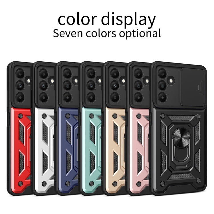 For Samsung Galaxy A15 Sliding Camera Cover Design TPU+PC Phone Case(Rose Gold) - Galaxy Phone Cases by buy2fix | Online Shopping UK | buy2fix