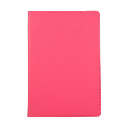 For Samsung Galaxy Tab S9 360 Degrees Rotation Holder Litchi Texture Leather Tablet Case(Rose Red) - Galaxy Tab S9 Cases by buy2fix | Online Shopping UK | buy2fix