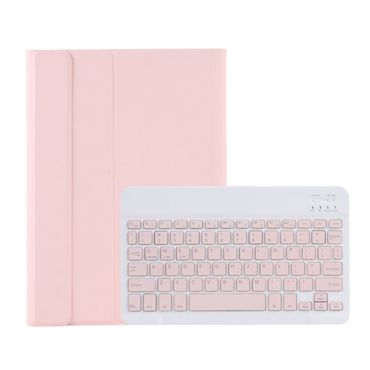 For Samsung Galaxy Tab S9 FE A710B Candy Color TPU Bluetooth Keyboard Leather Tablet Case with Pen Holder(Pink) - Samsung Keyboard by buy2fix | Online Shopping UK | buy2fix