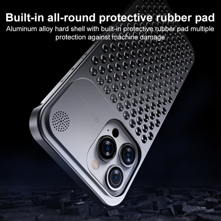 For iPhone 13 Pro Max Aromatherapy Aluminum Alloy Cooling Phone Case(Grey) - iPhone 13 Pro Max Cases by buy2fix | Online Shopping UK | buy2fix