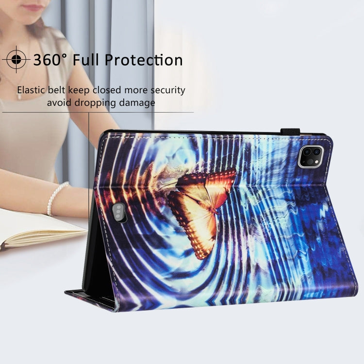 For iPad Pro 11 2024 Sewing Litchi Texture Smart Leather Tablet Case(Butterfly) - iPad Pro 11 2024 Cases by buy2fix | Online Shopping UK | buy2fix