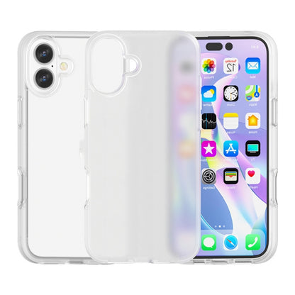 For iPhone 16 Plus Rubber Oil Surface Solid Color Phone Case(White) - iPhone 16 Plus Cases by buy2fix | Online Shopping UK | buy2fix