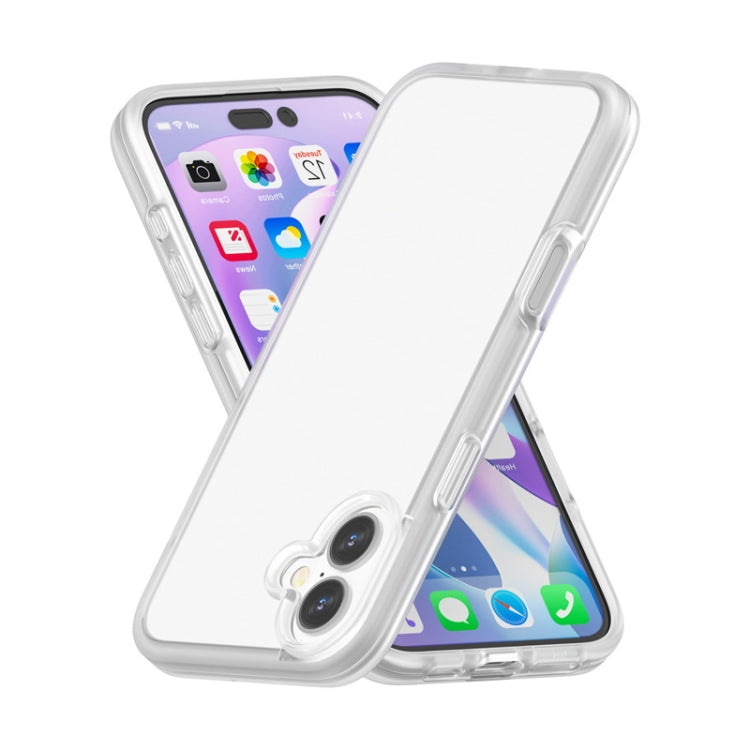 For iPhone 16 Plus Rubber Oil Surface Solid Color Phone Case(White) - iPhone 16 Plus Cases by buy2fix | Online Shopping UK | buy2fix