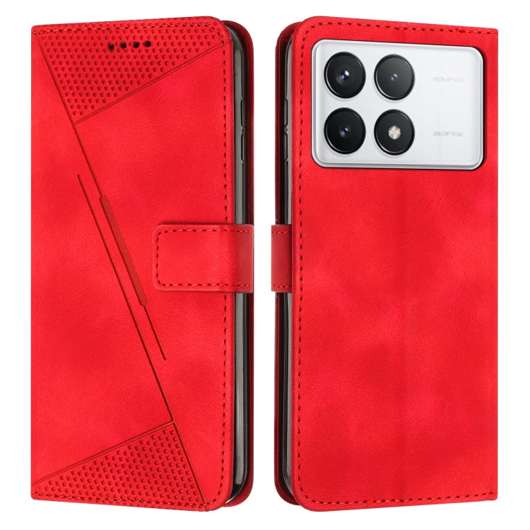 For Xiaomi Redmi K70 / K70 Pro Dream Triangle Leather Phone Case with Lanyard(Red) - K70 Pro Cases by buy2fix | Online Shopping UK | buy2fix