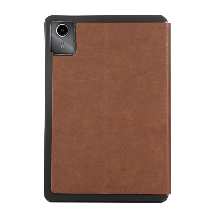 For Lenovo Tab M11 / Xiaoxin Pad 11 2024 PU Flip Tablet Protective Leather Tablet Case(Brown) - Lenovo by buy2fix | Online Shopping UK | buy2fix