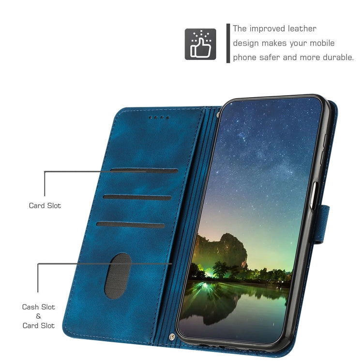 For Samsung Galaxy M15 / F15 Dream Triangle Leather Phone Case with Long Lanyard(Blue) - Galaxy Phone Cases by buy2fix | Online Shopping UK | buy2fix