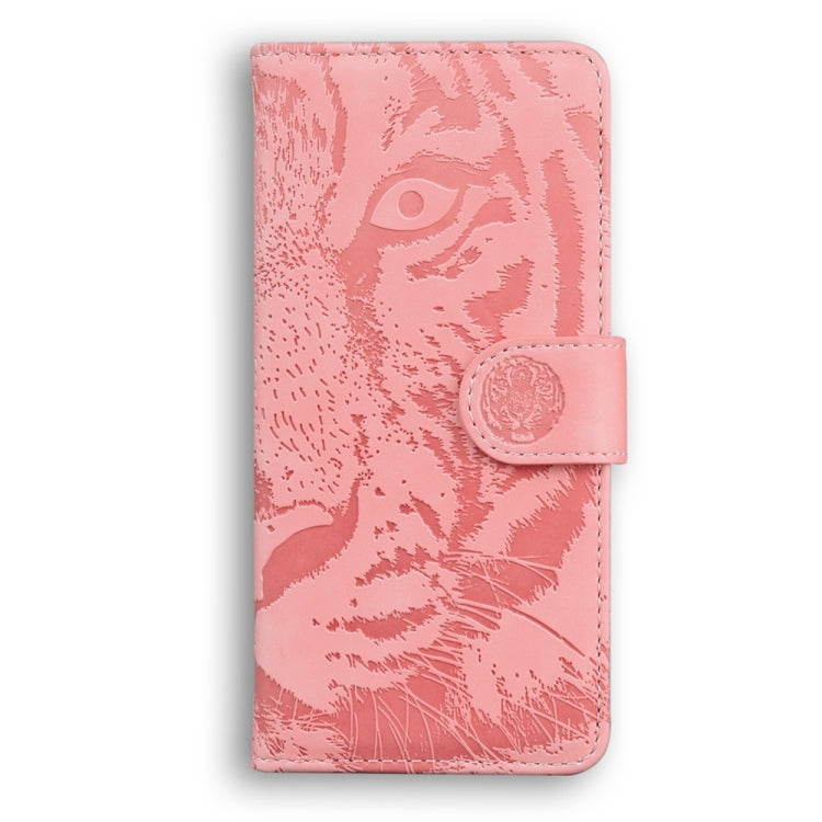 For OnePlus 13 Tiger Embossing Pattern Flip Leather Phone Case(Pink) - OnePlus Cases by buy2fix | Online Shopping UK | buy2fix