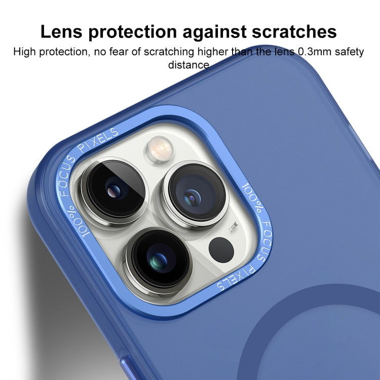 For iPhone 14 Plus MagSafe Frosted Translucent Mist Phone Case(Royal Blue) - iPhone 14 Plus Cases by buy2fix | Online Shopping UK | buy2fix