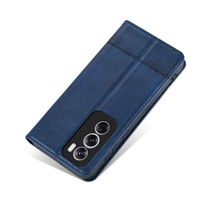 For OPPO Reno12 Pro Global AZNS Magnetic Calf Texture Flip Leather Phone Case(Dark Blue) - Reno12 Pro Cases by AZNS | Online Shopping UK | buy2fix